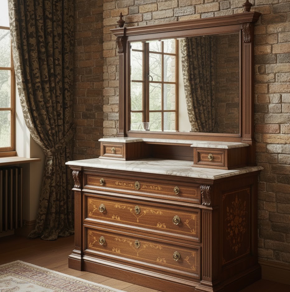 Restored vintage dresser drawer